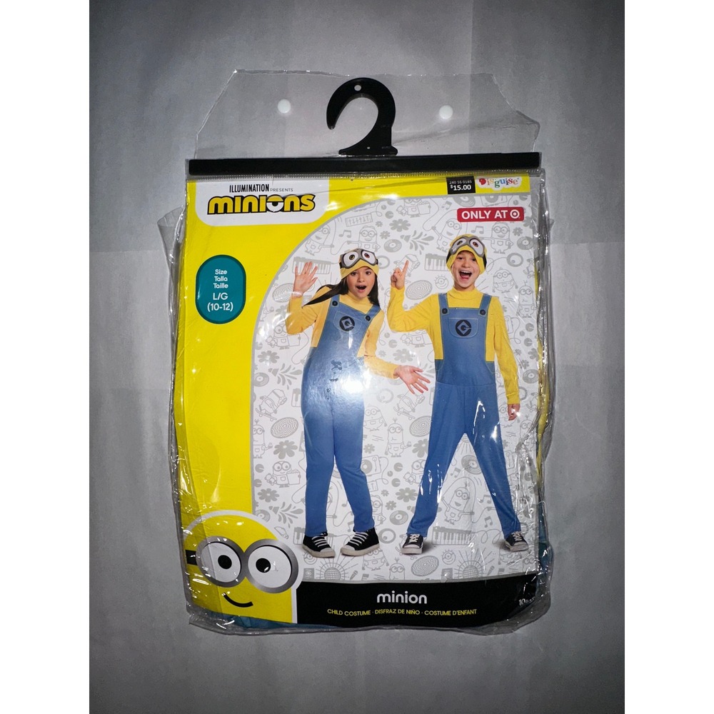 Disguise Minions Child Costume Jumpsuit with Beanie Yellow Blue Large 10-12